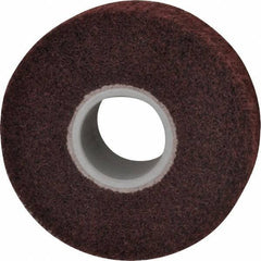 3M - 6" Diam Aluminum Oxide Finishing Flap Wheel - 2" Hole, 2" Wide, Density 5, Nonwoven, Medium Grade, 3,400 Max RPM - Apex Tool & Supply