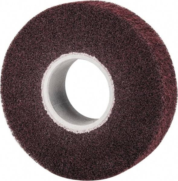 3M - 8" Diam Aluminum Oxide Finishing Flap Wheel - 3" Hole, 2" Wide, Density 5, Nonwoven, Medium Grade, 3,200 Max RPM - Apex Tool & Supply
