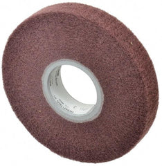 3M - 6" Diam Aluminum Oxide Finishing Flap Wheel - 2" Hole, 1" Wide, Density 7, Nonwoven, Very Fine Grade, 3,400 Max RPM - Apex Tool & Supply