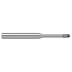 1/4″ Dia. × 1/4″ Shank × 3/8″ DOC × 4″ OAL, CVD Diamond, Stub , 4 Flute, Ballnose End Mill - Exact Industrial Supply