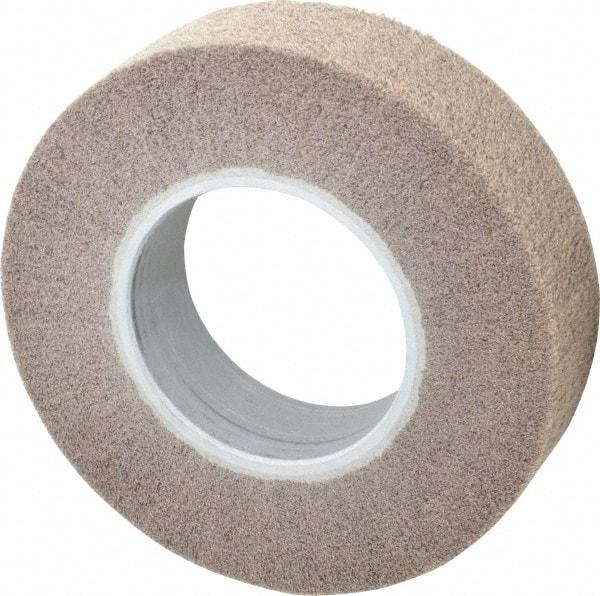 3M - 8" Diam Aluminum Oxide Cutting, Polishing Flap Wheel - 4" Hole, 2" Wide, Density 7, Nonwoven, Medium Grade, 4,000 Max RPM - Apex Tool & Supply