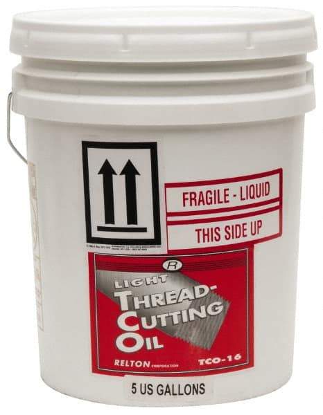Relton - TCO-16, 5 Gal Pail Tapping Fluid - Straight Oil, For Thread Smoothing - Apex Tool & Supply