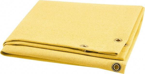 Steiner - 6' High x 6' Wide x 0.051" Thick Acrylic Coated Fiberglass Welding Blanket - Gold, Grommet - Apex Tool & Supply