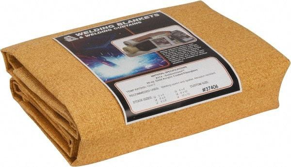 Steiner - 10' High x 6' Wide Coated Fiberglass Welding Blanket - Yellow, Grommet - Apex Tool & Supply