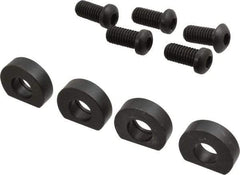 Mitee-Bite - 5/16" Mild Steel Hex, 1/2-13 Stud Thread, Symmetrical Hex Clamp - 29/64" Hex Height, 4,000 Lb Holding Force, Mild Steel Stud, 29/32" Long Thread, 65 Ft/Lb Torque, 4 Clamps - Apex Tool & Supply