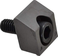 Mitee-Bite - 3/8-16 Screw Thread, 1" Wide x 1/4" High, Smooth Steel Standard Style Screw Mount Toe Clamp - 6,000 Lb Holding Force, 360" Lb Torque, 30 Lb Ft Torque, 23/32" Long Extension, 0.05" Throw, 4 Clamps in Package - Apex Tool & Supply