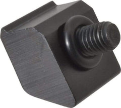 Mitee-Bite - 1/2-13 Screw Thread, 1-1/2" Wide x 3/8" High, Serrated Steel Standard Style Screw Mount Toe Clamp - 12,000 Lb Holding Force, 1,300" Lb Torque, 108.33 Lb Ft Torque, 0.77" Long Extension, 0.075" Throw, 2 Clamps in Package - Apex Tool & Supply