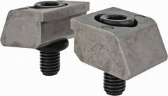 Mitee-Bite - 1/2-13 Screw Thread, 1-1/2" Wide x 3/8" High, Smooth Steel Standard Style Screw Mount Toe Clamp - 12,000 Lb Holding Force, 1,300" Lb Torque, 108.33 Lb Ft Torque, 0.77" Long Extension, 0.075" Throw, 2 Clamps in Package - Apex Tool & Supply