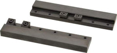 Mitee-Bite - 2 Piece, 5-3/4 x 1-1/4" Magnetic Chuck Gripping Rails - 0.58" High, Carbon Steel, Black Oxide Finish - Apex Tool & Supply