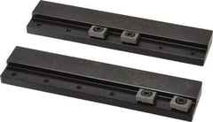 Mitee-Bite - 2 Piece, 5-3/4 x 1-1/4" Magnetic Chuck Gripping Rails - 0.58" High, Carbon Steel, Black Oxide Finish - Apex Tool & Supply