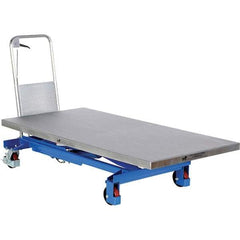 Vestil - 1,000 Lb Capacity Hydraulic Scissor Elevating Cart - 15" Lift Height, 63" Platform Length x 31-1/2" Platform Width - Apex Tool & Supply
