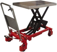 Vestil - 1,750 Lb Capacity Hydraulic Scissor Elevating Cart - 17" Lift Height, 39-1/2" Platform Length x 20" Platform Width - Apex Tool & Supply