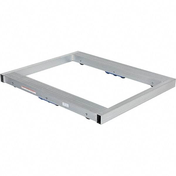 Vestil - 8,000 Lb Capacity Aluminum Pallet Dolly - 48" Long x 40" Wide x 4-1/4" High, 3" Wheels - Apex Tool & Supply