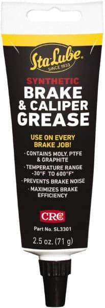 CRC - 2.5 oz Tube Synthetic High Temperature Grease - Black, High Temperature, 450°F Max Temp, NLGIG 2, - Apex Tool & Supply