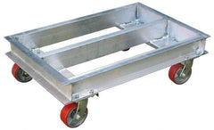 Vestil - 2,000 Lb Capacity Aluminum Flush Open Frame Dolly - 42" Long x 24" Wide x 10" High, 5" Wheels - Apex Tool & Supply