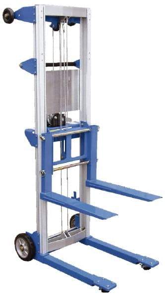 Vestil - 500 Lb Capacity, 47" Lift Height, Standard Base Manually Operated Lift - Apex Tool & Supply