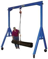 Vestil - 6,000 Lb Load Capacity, Steel Gantry Crane - 15' Span - Apex Tool & Supply