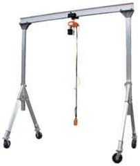 Vestil - 2,000 Lb Load Capacity, Aluminum Gantry Crane - 12' Span - Apex Tool & Supply