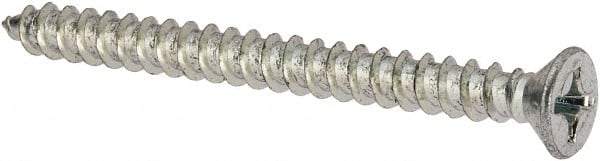 Value Collection - #12 Flat Head Phillips Sheet Metal Screw - Steel, 2-1/2" OAL, Grade 2 - Apex Tool & Supply