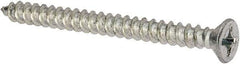 Value Collection - #12 Flat Head Phillips Sheet Metal Screw - Steel, 2-1/2" OAL, Grade 2 - Apex Tool & Supply