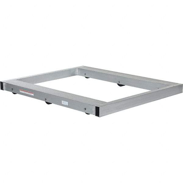 Vestil - 4,000 Lb Capacity Aluminum Pallet Dolly - 48" Long x 40" Wide x 4-1/4" High, 3" Wheels - Apex Tool & Supply
