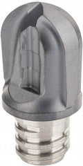 Iscar - MM HCR Grade IC908 Carbide Ball Nose Milling Tip Insert - TiAlN Finish, 2 Flutes, 3/8" Cutting Diam, 0.38" Depth of Cut, 0.189" Cnr Rad - Apex Tool & Supply