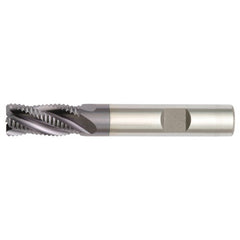‎1″ Dia. × 1″ Shank × 2″ DOC × 4-1/2″ OAL, HSSCo TiCN, Coarse , 5 Flute, CW|30° Helix, Weldon, External , Ballnose End Mill - Exact Industrial Supply