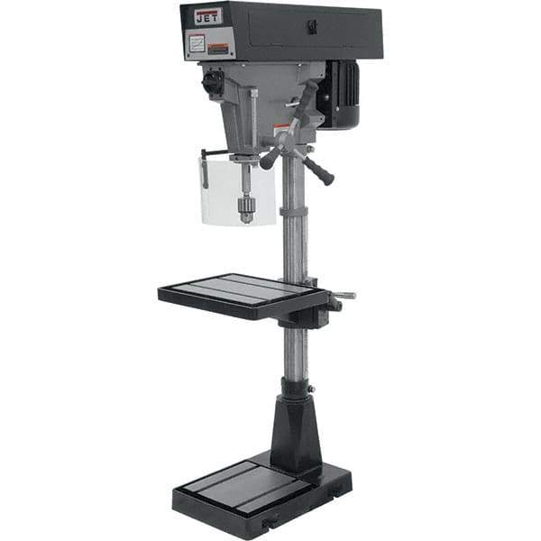 Jet - 15" Swing, Step Pulley Drill Press - 6 Speed, 1 hp, Single Phase - Apex Tool & Supply