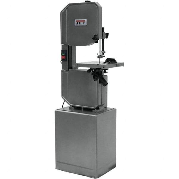 Jet - 13-1/2 Inch Throat Capacity, Variable Speed Pulley Vertical Bandsaw - 2600 (Wood), 90 to 340 (Metal) SFPM, 1 HP, Single Phase - Apex Tool & Supply