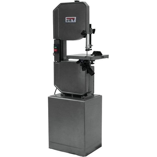 Jet - 13-1/2 Inch Throat Capacity, Step Pulley Vertical Bandsaw - 3300 (Wood), 39, 57, 78, 107, 142, 196, 278 (Metal) SFPM, 1 HP, Three Phase - Apex Tool & Supply
