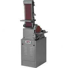 Jet - 48 Inch Long x 6 Inch Wide Belt, 10 Inch Diameter, Vertical Combination Sanding Machine - 1,650 Ft./min Belt Speed, 1 HP, Single Phase - Apex Tool & Supply