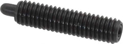 Vlier - 10-32, 3/4" Thread Length, 1/8" Plunger Projection, Steel Threaded Spring Plunger - 0.091 - 0.092" Max Plunger Diam, 3/4" Plunger Length, 2.9 Lb Init End Force, 11.1 Lb Final End Force - Apex Tool & Supply