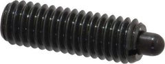 Vlier - 3/8-16, 1-1/8" Thread Length, 3/16" Plunger Projection, Steel Threaded Spring Plunger - 0.186 - 3/16" Max Plunger Diam, 1-1/8" Plunger Length, 5.5 Lb Init End Force, 14.5 Lb Final End Force - Apex Tool & Supply