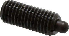 Vlier - 5/8-11, 1-1/2" Thread Length, 5/16" Plunger Projection, Steel Threaded Spring Plunger - 0.308 - 0.31" Max Plunger Diam, 1-1/2" Plunger Length, 10.5 Lb Init End Force, 25.5 Lb Final End Force - Apex Tool & Supply