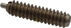 Vlier - 6-32, 17/32" Thread Length, 1/16" Plunger Projection, Stainless Steel Threaded Spring Plunger - 0.044 - 0.045" Max Plunger Diam, 17/32" Plunger Length, 1.5 Lb Init End Force, 4.5 Lb Final End Force - Apex Tool & Supply