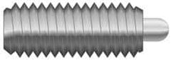 Vlier - M8 x 1.25, 0.866" Thread Length, 0.118" Plunger Projection, Steel Threaded Spring Plunger - 0.138" Max Plunger Diam, 0.866" Plunger Length, 2.02 Lb Init End Force, 7.87 Lb Final End Force - Apex Tool & Supply
