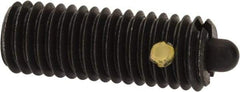 Vlier - M8 x 1.25, 0.866" Thread Length, 0.118" Plunger Projection, Steel Threaded Spring Plunger - 0.138" Max Plunger Diam, 0.866" Plunger Length, 5.62 Lb Init End Force, 15.74 Lb Final End Force - Apex Tool & Supply