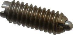Vlier - 8-32, 7/16" Thread Length, 0.052" Plunger Projection, Stainless Steel Threaded Spring Plunger - 0.07" Max Plunger Diam, 0.437" Plunger Length, 1.5 Lb Init End Force, 4.75 Lb Final End Force - Apex Tool & Supply