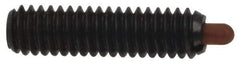 Vlier - 8-32, 5/8" Thread Length, 3/32" Plunger Projection, Stainless Steel Threaded Spring Plunger - 0.068 - 0.07" Max Plunger Diam, 5/8" Plunger Length, 0.7 Lb Init End Force, 2.3 Lb Final End Force - Apex Tool & Supply