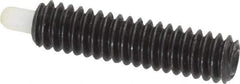 Vlier - 1/4-20, 1" Thread Length, 3/16" Plunger Projection, Steel Threaded Spring Plunger - 0.116 - 0.118" Max Plunger Diam, 1" Plunger Length, 3 Lb Init End Force, 13 Lb Final End Force - Apex Tool & Supply