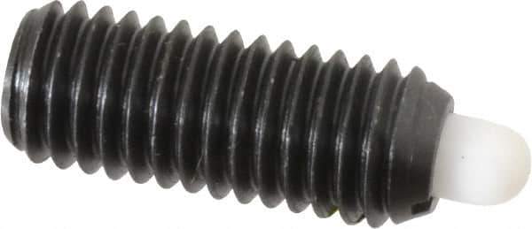 Vlier - 1/2-13, 1-1/4" Thread Length, 1/4" Plunger Projection, Steel Threaded Spring Plunger - 0.246 - 1/4" Max Plunger Diam, 1-1/4" Plunger Length, 2.7 Lb Init End Force, 9.3 Lb Final End Force - Apex Tool & Supply