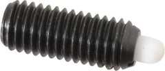 Vlier - 1/2-13, 1-1/4" Thread Length, 1/4" Plunger Projection, Steel Threaded Spring Plunger - 0.246 - 1/4" Max Plunger Diam, 1-1/4" Plunger Length, 2.7 Lb Init End Force, 9.3 Lb Final End Force - Apex Tool & Supply