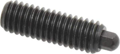 Vlier - 3/8-16, 1-1/8" Thread Length, 3/16" Plunger Projection, Steel Threaded Spring Plunger - 3/16 (Hex)" Max Plunger Diam, 1-1/8" Plunger Length, 2.8 Lb Init End Force, 7.2 Lb Final End Force, 3/16" Hex - Apex Tool & Supply