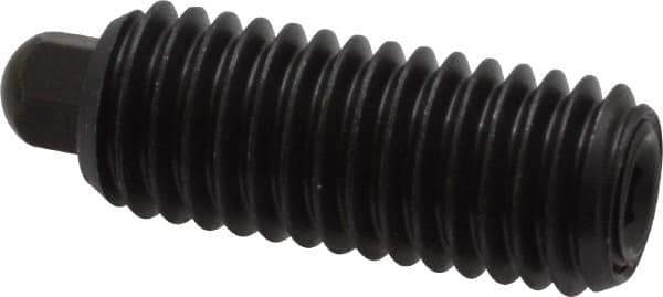 Vlier - 1/2-13, 1-1/4" Thread Length, 1/4" Plunger Projection, Steel Threaded Spring Plunger - 1/4 (Hex)" Max Plunger Diam, 1-1/4" Plunger Length, 6.6 Lb Init End Force, 17.4 Lb Final End Force, 1/4" Hex - Apex Tool & Supply
