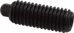 Vlier - 1/2-13, 1-1/4" Thread Length, 1/4" Plunger Projection, Steel Threaded Spring Plunger - 1/4 (Hex)" Max Plunger Diam, 1-1/4" Plunger Length, 6.6 Lb Init End Force, 17.4 Lb Final End Force, 1/4" Hex - Apex Tool & Supply