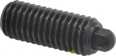 Vlier - 1/2-13, 1-1/4" Thread Length, 1/4" Plunger Projection, Steel Threaded Spring Plunger - 1/4 (Hex)" Max Plunger Diam, 1-1/4" Plunger Length, 6.6 Lb Init End Force, 17.4 Lb Final End Force, 1/4" Hex - Apex Tool & Supply