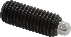 Vlier - 5/8-11, 1-1/2" Thread Length, 5/16" Plunger Projection, Steel Threaded Spring Plunger - 5/16 (Hex)" Max Plunger Diam, 1-1/2" Plunger Length, 3.5 Lb Init End Force, 10.5 Lb Final End Force, 5/16" Hex - Apex Tool & Supply