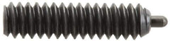 Vlier - 1/4-20, 1" Thread Length, 3/16" Plunger Projection, Steel Threaded Spring Plunger - 0.117 - 0.118" Max Plunger Diam, 1" Plunger Length, 1 Lb Init End Force, 4 Lb Final End Force, 0.079" Hex - Apex Tool & Supply