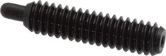 Vlier - 1/4-20, 1" Thread Length, 3/16" Plunger Projection, Steel Threaded Spring Plunger - 0.117 - 0.118" Max Plunger Diam, 1" Plunger Length, 3 Lb Init End Force, 13 Lb Final End Force, 0.079" Hex - Apex Tool & Supply