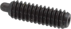 Vlier - 1/4-20, 3/4" Thread Length, 1/8" Plunger Projection, Steel Threaded Spring Plunger - 0.117 - 0.118" Max Plunger Diam, 3/4" Plunger Length, 2 Lb Init End Force, 9 Lb Final End Force, 0.079" Hex - Apex Tool & Supply